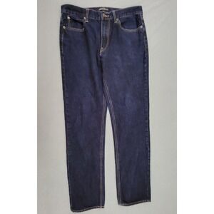 J Crew Mercantile Mens Dark Wash Straight Leg Jeans 31x32 Cotton‎